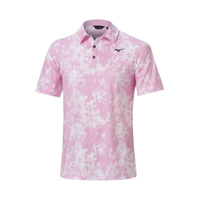 Camisa Polo Mizuno Floral Hombre Rosas - Chile M192XNCLSB